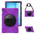 thumbnail image 1 of For Samsung Galaxy Tab S10 FE+ Case 13.1 inch SM-X620/SM-X626B, 360 Hand Strap, Shoulder Strap, Kickstand, Rugged Drop Protection, Purple, 1 of 7