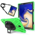 thumbnail image 1 of For Samsung Galaxy Tab S4 Case 10.5 inch SM-T830/T835/T837, 360 Hand Strap, Shoulder Strap, Kickstand, Rugged Drop Protection, Green, 1 of 7