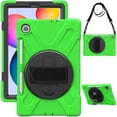 thumbnail image 1 of for Samsung Galaxy Tab S6 Lite Case 10.4 inch SM-P610/P613/P615/P619, 360 Hand Strap, Shoulder Strap, Kickstand, Rugged Drop Protection, Green, 1 of 6