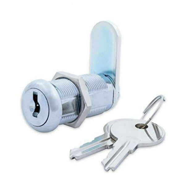 FJM Security Products FJM-9100-KD 1.37 in. Cylinder Keyed Different Disc Tumbler Cam Lock - Chrome, Pack of 6