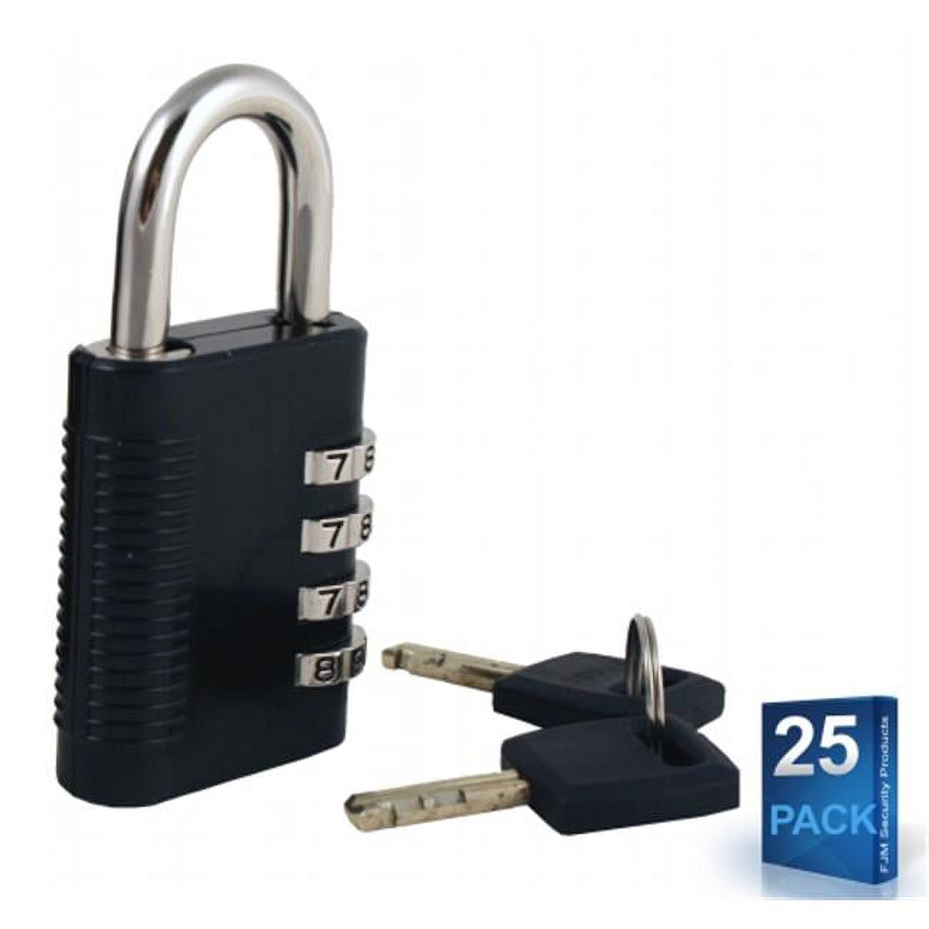 Fjm Key FJM Security SX-575-PK25-KEY2 Combination Padlock With Key Override And ...