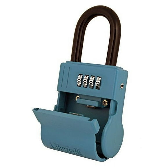 FJM Security ShurLok Key Safe Box with Combination Lock, Blue