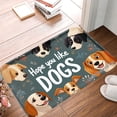 thumbnail image 1 of FJPT Hope You Like Dogs Non Slip Flannel Floor Mat Kitchen Mat For Bathroom Kitchen Bedroom Decor 24x16 inch, 1 of 5