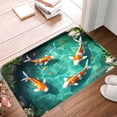 thumbnail image 1 of FJPT Non Slip Flannel Floor Mat Kitchen Mat Koi Fish Pond Design For Bathroom Kitchen Bedroom Decor 24x16 inch, 1 of 5