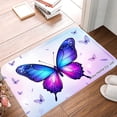 thumbnail image 1 of FJPT Non Slip Flannel Floor Mat Kitchen Mat With Butterfly Design For Bathroom Kitchen Bedroom Decor 24x16 inch, 1 of 5