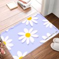 thumbnail image 1 of FJPT Non Slip Flannel Floor Mat Kitchen Mat With Daisy Pattern For Bathroom Kitchen Bedroom Decor 31.5x19.7 inch, 1 of 5