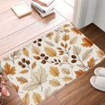 thumbnail image 1 of FJPT Non Slip Flannel Polyester Floor Mat Autumn Leaves Design For Bathroom Kitchen Bedroom Decor 16x24 inch, 1 of 5