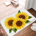 thumbnail image 1 of FJPT Non Slip Flannel Polyester Floor Mat Sunflower Design For Bathroom Kitchen Bedroom Decor 31.5x19.7 inch, 1 of 5