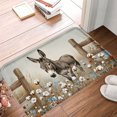 thumbnail image 1 of FJPT Non Slip Flannel Polyester Floor Mat With Donkey And Cotton Field Design For Bathroom Kitchen Bedroom Decor 31.5x19.7 inch, 1 of 5