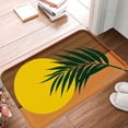 thumbnail image 1 of FJPT Non Slip Flannel Polyester Floor Mat With Tropical Palm Leaf Design For Bathroom Kitchen Bedroom Decor 31.5x19.7 inch, 1 of 5