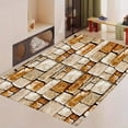 thumbnail image 1 of FJPT Rustic Stone Brick Pattern Print Soft Small Area Rugs Non Slip Indoor Floor Carpet for Living Room Bedroom Decor, 1 of 5