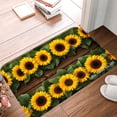thumbnail image 1 of FJPT Sunflower Pattern Non Slip Flannel Floor Mat Kitchen Mat For Bathroom Kitchen Bedroom Decor 24x16 inch, 1 of 5