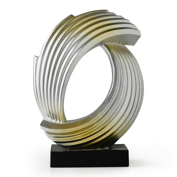 FJS Abstract Art Silver Statue Sculptures for Home Decor Resin Modern Decorations for Living Room Dining Room Bedroom Office Shelf Coffee Table Centerpiece C85