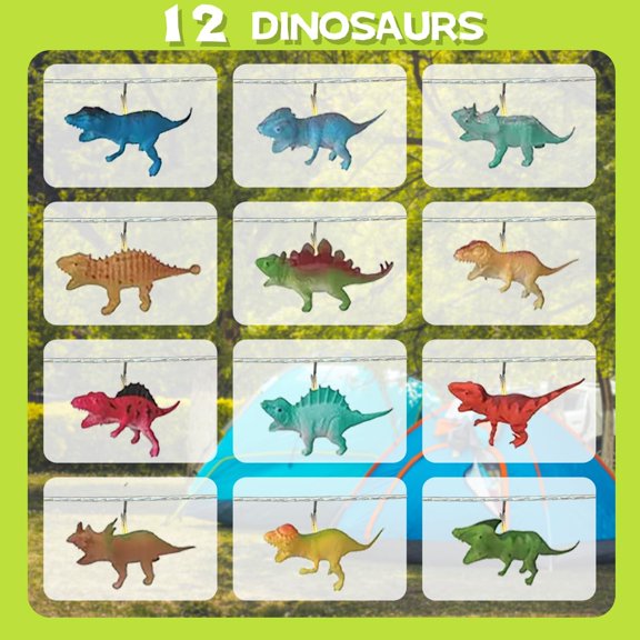 FJSHN-12 LED Dinosaur String Lights Battery Operated Dinosaur Lights String Realistic Looking Dino Light for Boys Bedroom Garden Patio Decoration8 Mode