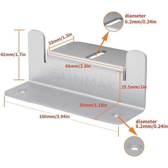 FJSHN-16 Units per Set Solar Panel Mounting Z Brackets, Solar Panel Mounting Brackets Lightweight Aluminum Corrosion-Free for RVs, Trailers, Boats, Yachts, Wall and Other Off Gird Roof