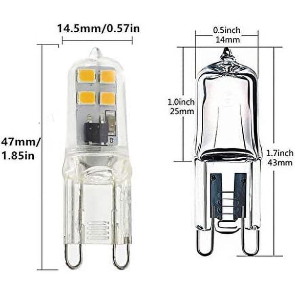 FJSHN-2W G9 LED Bulb Dimmable Led Corn Light Bulbs(10 Pack)- Led Chandelier Light Bulb Warm White 3000K 20W Halogen Bulb G9 Base Lighting for Chandelier Landscape Lighting,AC110V
