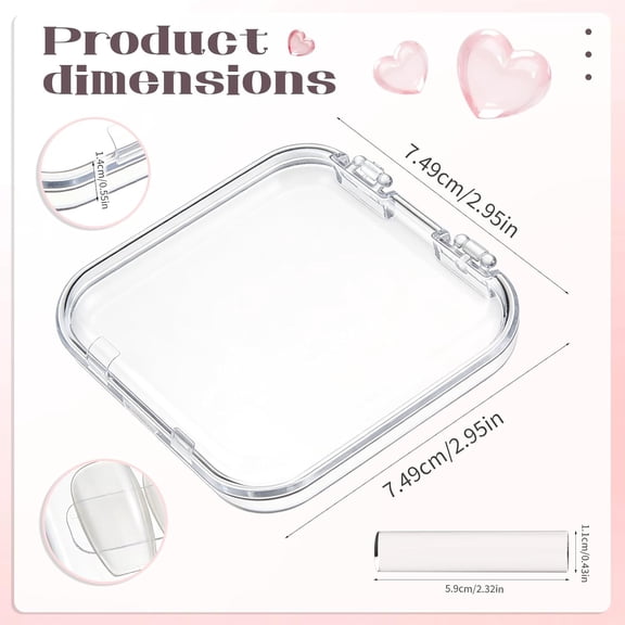 FJSHN-30pcs Press On Nail Packaging BoxPress On Nail Storage Box Set With 60pcs Of Double-Sided Adhesive TapeSuitable For Nail Storage And Nail Art Display (Clear)