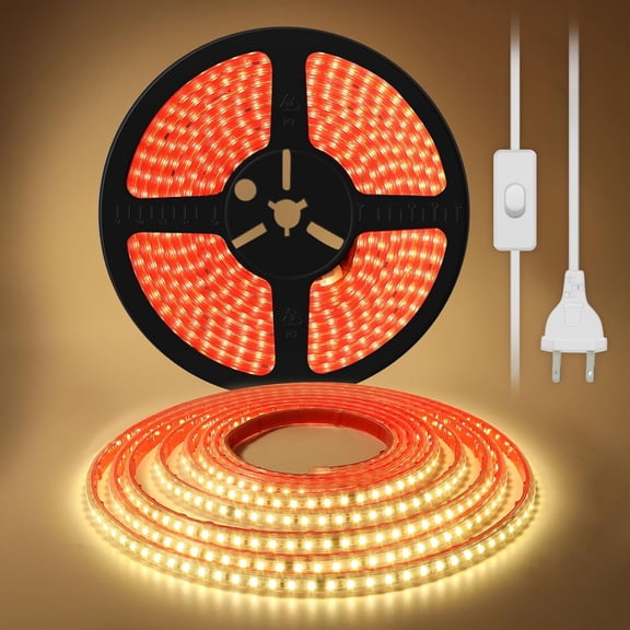 FJSHN-LED Strip Lights 3m Outdoor Waterproof LED Light Strip 9.84 Foot Adhesive LED Tape Lights Warm White 3000K for Bedroom Kitchen Under Cabinet Lighting