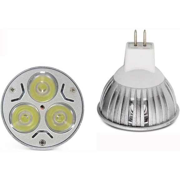 FJSHN-MR16 LED Bulbs 3W 12V Cool White 6000K Bulbs GU5.3 Base 35W Halogen Equivalent Not Dimmable 60 Degree Beam Angle LED Spotlight Bulbs for Landscape Recessed Lighting, 6 Pack