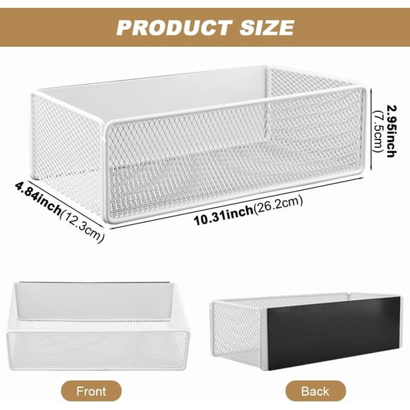FJSHN-Magnetic Shelf for Washing Machine, Washer Dryer Shelf, Magnetic Lint Bin for Laundry Room, Spice Rack, 11lb Capacity basket for Washer/Dryer, Fridge & Small Spaces