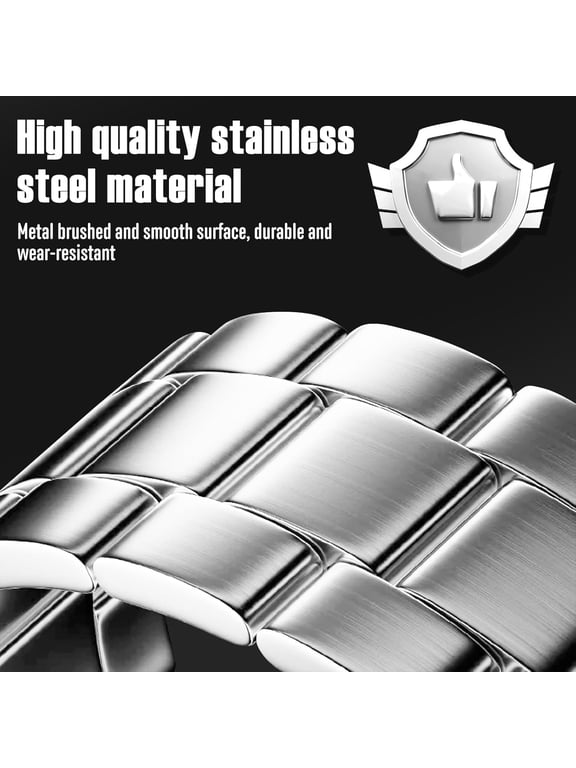 -Metal Watch Bands Compatible with Garmin Lily 2 Women Men,14mm Stainless Steel Wristband Premium Polished Brushed Replacement Strap for Garmin Lily 2 Silver