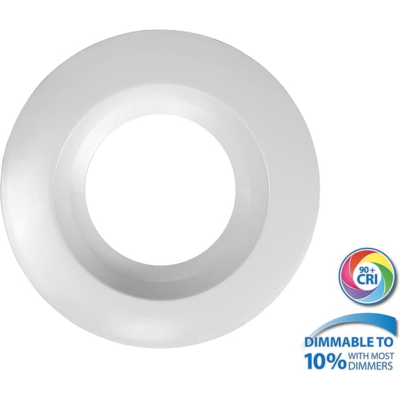 FJSHN-NICOR Lighting 5/6 inch 800 Lumen LED Recessed Downlight Retrofit Light Fixture in White, 2700K (DCR561081202KWH)