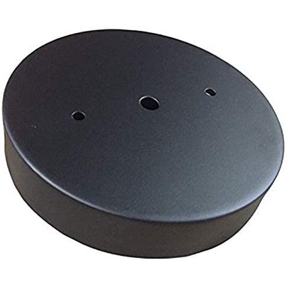 FJSHN-Slightly Oversized Light Fixture Canopy Kit. Black 6" Single Hole Ceiling Canopy Light Kit with Hardware, Extra Depth and Width Than Standard Canopies