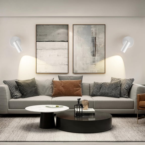 FJSHN-Spotlight Indoor Ceiling LED Light,1 Light 20W Modern Spot Light Fixtures 4000K White Accent 300Adjustable Picture Painting For Living Room Bedroom Hallway Gallery Flush Mount Directional Ligh