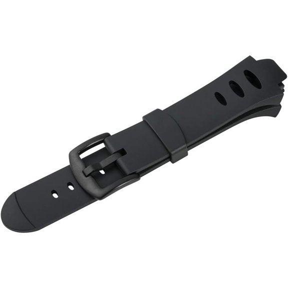 FJSHN-Watch Bands Compatible with Suunto Observer Tt St Sr G6 X6HRM, Classic Soft Rubber Replacement Wrist Strap for Suunto Observer Tt St Sr G6 X6HRM Smart Watch Black