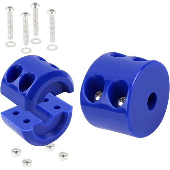 FJSHN-Winch Cable Hook Stopper for ATV UTV SUV ORV, Rubber Rope Line Saver, Prevent Bouncing Fraying, with Allen Wrench (Blue)