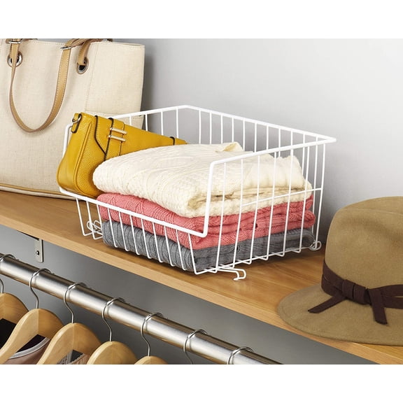 FJSHN-Wire Stackable Basket, White