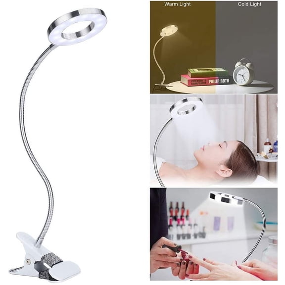 FJSHN-lamp,USB Circle Makeup Lamp Eyebrow Lip Beauty Salon Desktop Led Lights with Clip
