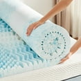FJU Twin Mattresses Toppers 2 Inch, 7Zone Cooling Gel Infused Memory