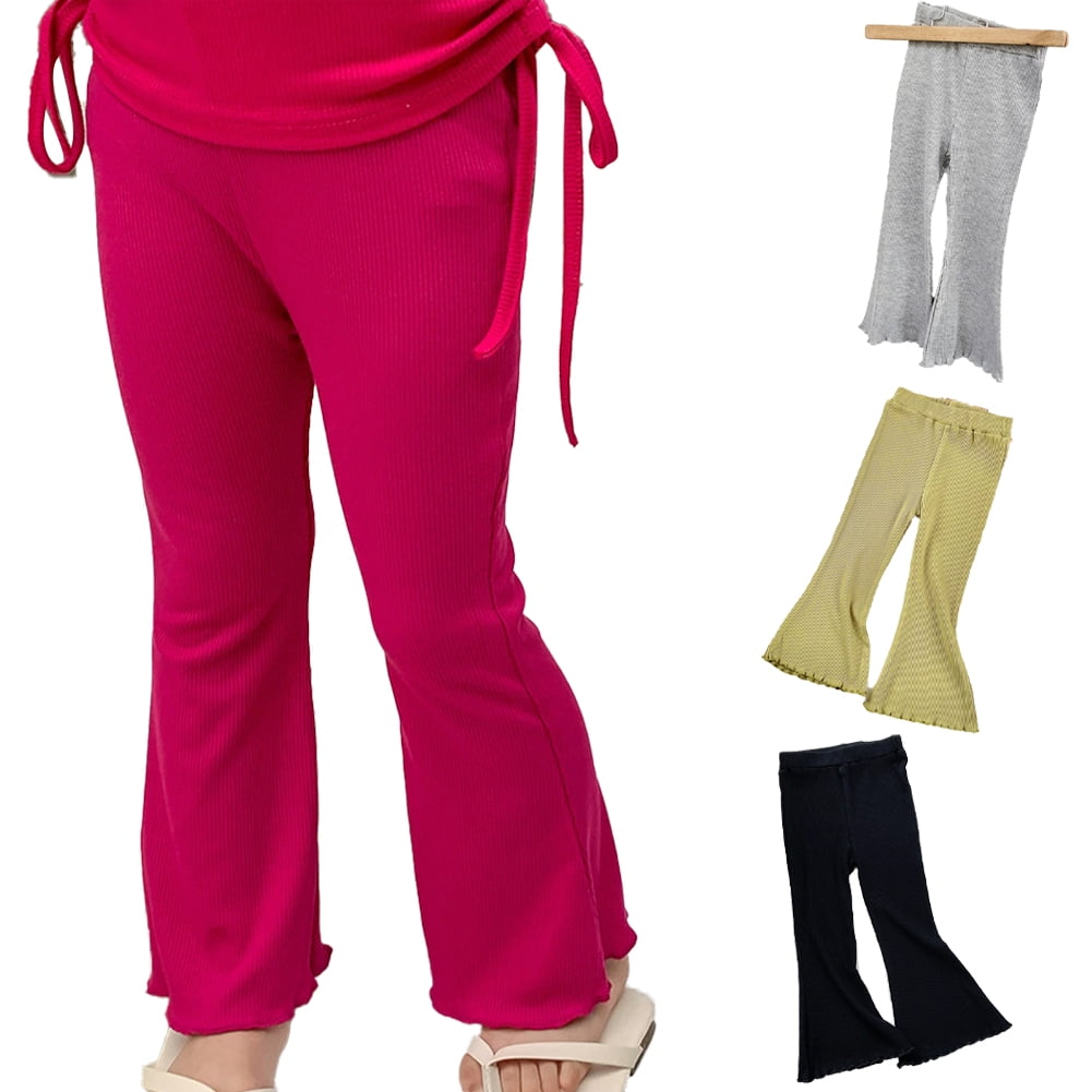 FJUCHAI 2-9Y Kids Toddler Spring Summer Flared Pants Girls Thin Cotton ...