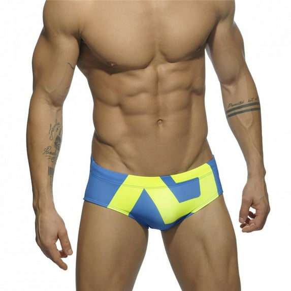 FJUCHAI Men's Swim Underwear Briefs Fashion Print Swimsuits Shorts Summer Stretchy Quick Dry Bikini Swimsuit Swim Trunks S-XXL