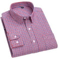 thumbnail image 1 of FJUCHAI Men's Plaid Shirts Slim-Fit Long-Sleeve Plaid Flannel Shirt 100% Cotton Plaid Button up Shirts for Men, 1 of 7