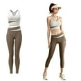 thumbnail image 1 of FJUCHAI Women 2Pcs Workout Sets Yoga Outfits Seamless Sports Bra and High Waist Leggings Sports Clothes Tracksuit S-XXL, 1 of 9