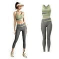 thumbnail image 1 of FJUCHAI Women 2Pcs Workout Sets Yoga Outfits Seamless Sports Bra and High Waist Leggings Sports Clothes Tracksuit S-XXL, 1 of 7