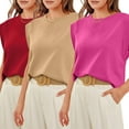 thumbnail image 1 of FJUCHAI Tank for Women Sleeveless Tees Shirts Tops Solid Color Batwing Sleeve T Summer Blouse Batwing Sleeve Casual Tee，Size S-XXL, 1 of 9
