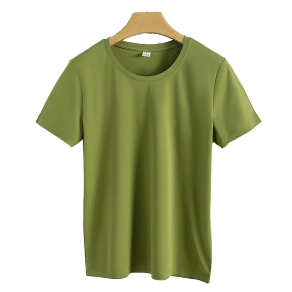 FJUCHAI Women Short Sleeve T Shirts Casual Fashion Female Crewneck Tees Tops Solid Loose Basic T Shirt Tshirts Shirts Summer Clothes for Women S-XXXL