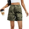 thumbnail image 1 of FJUCHAI Women's Denim Cargo Shorts Female Active Short Outdoor Active Summer for Women S-XXL, 1 of 10