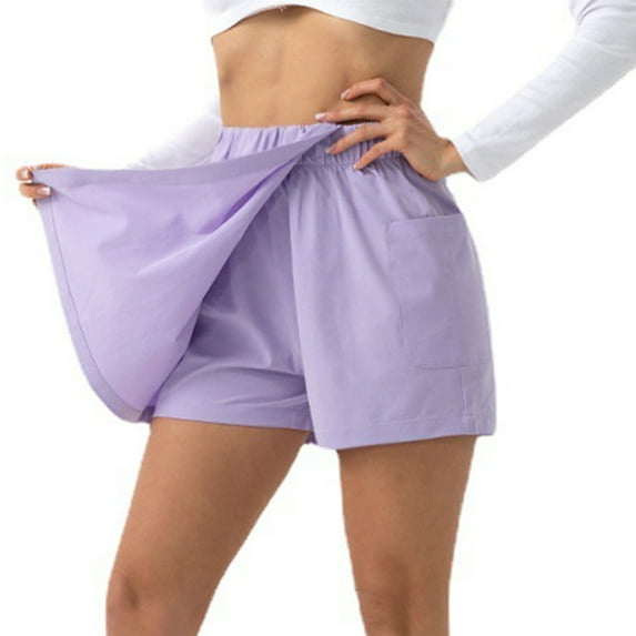 FJUCHAI Women's Skirt Light Tennis Skirt Shorts Women's Pocket Sports Outdoor Sports Skirt With Pockets S-XL