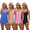 thumbnail image 1 of FJUCHAI Womens Tank Tops Crew Neck Suspenders Vest Tee Loose Tops Solid Color Causal Summer Sleeveless Shirts,Size S-XXL, 1 of 9