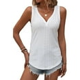 thumbnail image 1 of FJUCHAI Womens Tops Vest V-Neck Sleeveless Soft Summer Tees Loose Vest S-XXL, 1 of 10