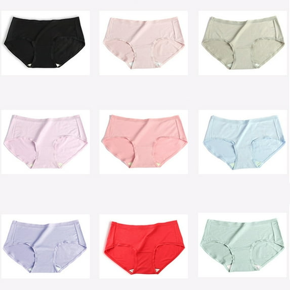 FJUCHAI Womens Underwear Soft Briefs Stretch Hipster Solid Bikini Panties L-XXL