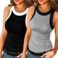 thumbnail image 1 of FJUCHAI Womens Vest Tops Casual Vest Bottom Shirts Sleeveless Soft Summer Halter Tees Blouses S-XXL, 1 of 6