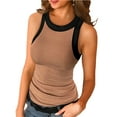 thumbnail image 1 of FJUCHAI Womens Vest Tops Casual Vest Bottom Shirts Sleeveless Soft Summer Halter Tees Blouses S-XXL, 1 of 6