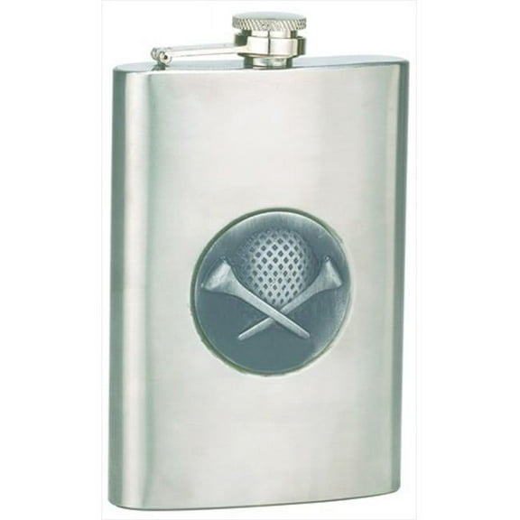 FJX Wholesale HFL-D012 8oz Golf Ball Clubs Stainless Steel Flask