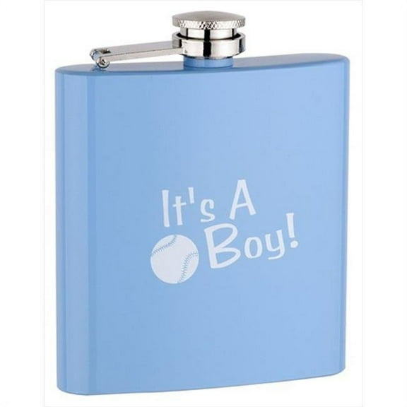 FJX Wholesale HFL-PD004BB 6oz Baby Blue Painting Boy Flask