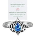 thumbnail image 1 of FK MY TRAUMA LOTUS RING, S925 Sterling Silver Lotus Flower Promise Rings Zircon Inlaid Begin Again Inspirational Ring Reminds You To Let Go of Your Trauma in a Playful Way No Mud No Lotus Ring Gifts, 1 of 5